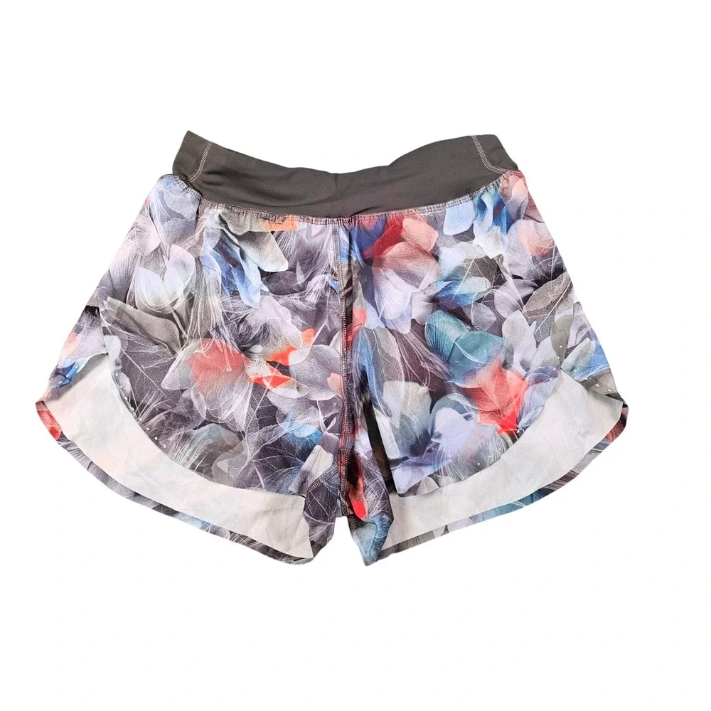 Lululemon Fast Free Reflective Shorts Size 4‎ Floral Petal Multi Color Running